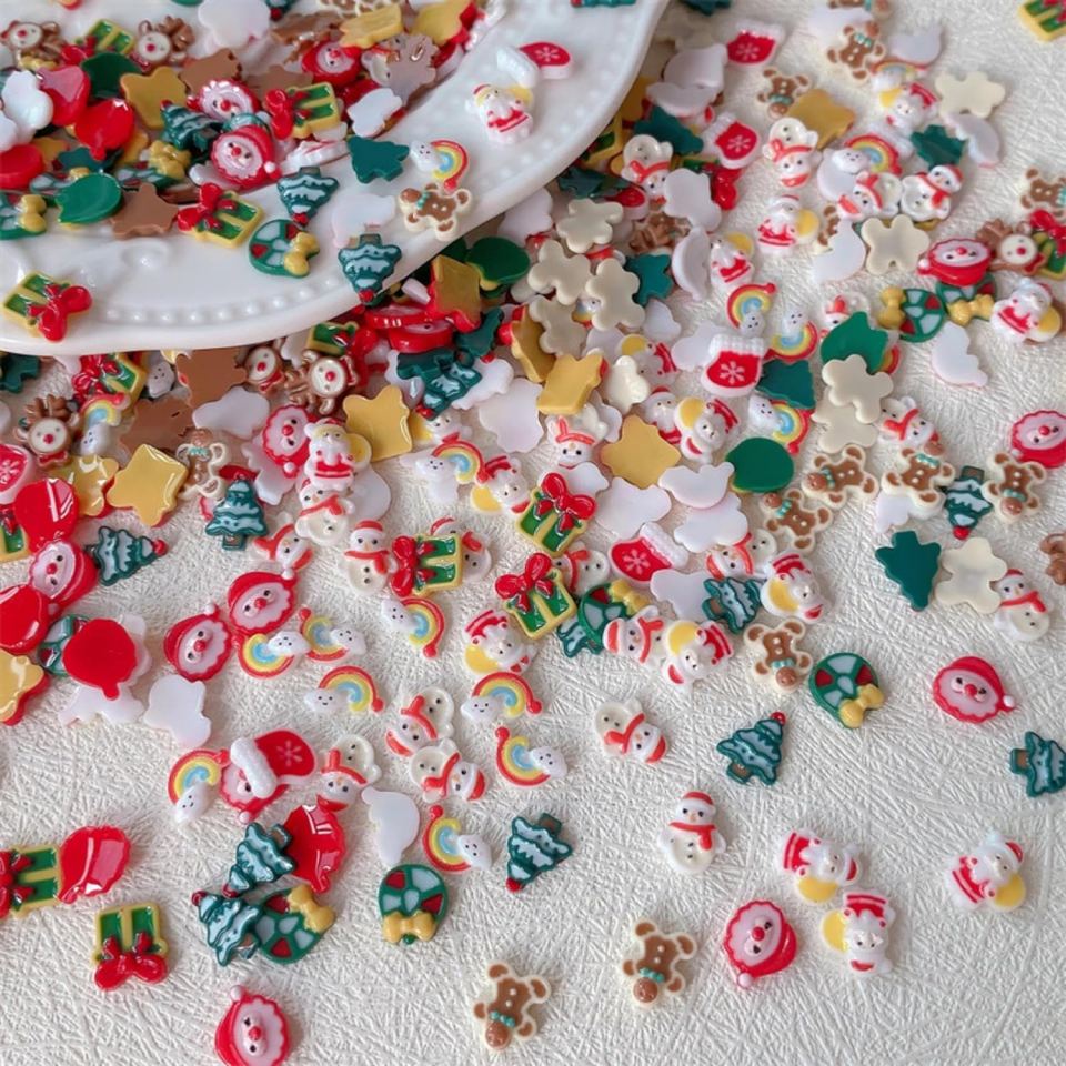 Jõuluküünte rhinestones