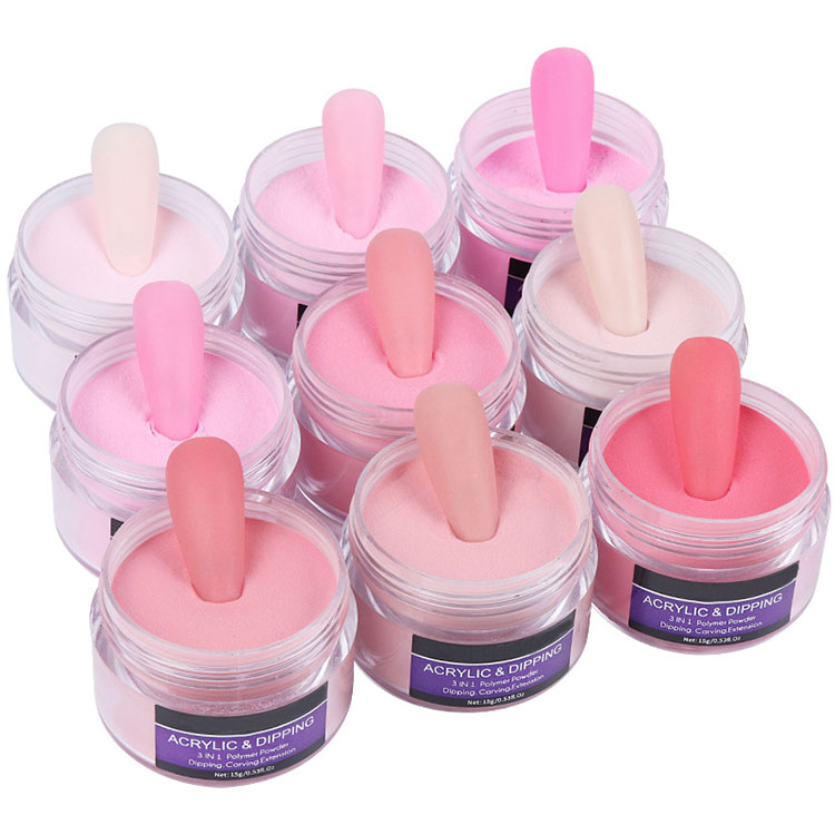 Pink Clear Dipping Powder Küünte akrüülpuuder